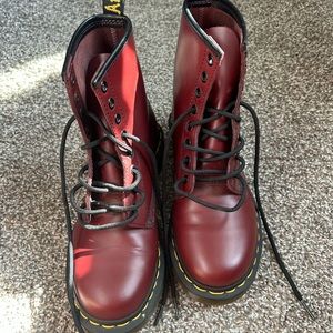 Dr. Marren Cherry red boots